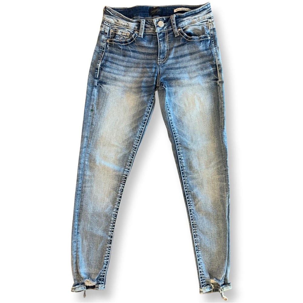 Daytrip Buckle Womens Virgo Ankle Skinny Denim Blue Jeans 26